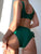 High Waist Split U Shaped Drag Solid Color Swimsuit/Beachwear