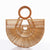 Portable Bamboo Basket Straw Beach Bag