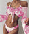 Long Sleeve Mesh Bikini Swimwear for Women Three Pieces