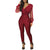 Ladies Fashion V-neck Sequins Mesh Long Sleeve Jumpsuit