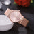 Fashion Brand 4pcs/set Women Rose Gold Watches Luxury Ladies Wrist Watch