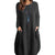 Women's Autumn Cotton And Linen Loose Casual Solid Color Long-sleeved Dress