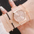 Fashion Brand 4pcs/set Women Rose Gold Watches Luxury Ladies Wrist Watch