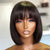 Bob's Human Hair Lace frontal straight Wig