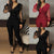 Ladies Fashion V-neck Sequins Mesh Long Sleeve Jumpsuit