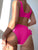 High Waist Split U Shaped Drag Solid Color Swimsuit/Beachwear