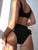 High Waist Split U Shaped Drag Solid Color Swimsuit/Beachwear