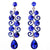 Fashion Vine Shape bling Crystal Long Drop Earrings for Women