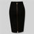 Sexy Solid Zipper Bandage Elastic Bodycon Summer Pencil Skirt for women