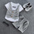 Children Handsome Clothing Suit Kid Casual T-Shirt With fake Vest+ Pant for Boys