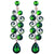 Fashion Vine Shape bling Crystal Long Drop Earrings for Women