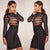 Celebrity Fashion Bodycon Dress Knee Length Rayon Bandage Evening Party Dress