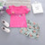 Baby girls Clothes Floral t-shirt+pant 2pcs girl set Kid Outfit