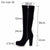 Women's Winter High Boots Fashion Flock Knight Knee Zipper Round Toe