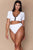 Plus Size Solid high waist mesh Swimsuit Set two pieces short sleeve Swimwear