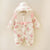 Winter Newborn Baby Girl Clothes Thicken Floral Princess Jumpsuit Sets Boys Bodysuit+ Hats