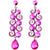 Fashion Vine Shape bling Crystal Long Drop Earrings for Women