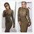 Celebrity Fashion Bodycon Dress Knee Length Rayon Bandage Evening Party Dress