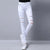 lady fashion casual pencil ripped slim pants skinny leggings with pocket pleated trousers