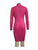 Zipper Stand Collar V Neck Long Sleeve Bodycon Fashion Casual Dress