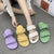 New Purple Bread Cross Flip Flops Women Platformform With Summer Slippers Fashion Peep Toe Women Mules Slides