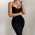 Summer Women's Bandage Sleeveless Sexy V-Neck Spaghetti Strap Bodycon Elegant Dress