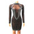 Women's Mesh Rhinestone Long-sleeved Dress