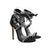 Silver Bling Crystal Sexy Sandals for Women Open Toe Rhinestone Strap Cross High Heel