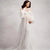 New pearl white Pregnant Photography Dresses Soft Mesh Beaded Elegant Maternity Dress Long Sleeve off shoulder Sexy Dress