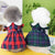 Plaid Dog Dress Girl Dogs Clothes Beautiful Puppy Princess Dress for Yorkshire Bichon Skirt Pet Suit for Small Medium Dogs Cats