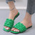 Soft Slippers Square Toe Flat Sandals for women