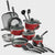 Tramontina Primaware 18 PCS Aluminum Non-stick Cookware Set with Pan and Spoon