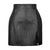 Split PU Leather High Waist Crocodile Pattern Mini  Skirt For Women