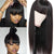 Straight Wig With Bangs Fringe Bob Brazilian Human Hair Wig