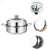 1 Set 28cm Stainless Steel Two Layer Thick Steamer Pot Soup Steam Pot Universal Cooking Pots For Induction Cooker Gas Stove