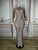 Sparkly Silver Big Rhinestone Transparent Long Dress Evening Birthday Celebrate Luxurious Costume Dancer Flashing Dress