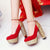 Glitter Silver Gold Red Pumps Women Wedding Party Shoes High-heel