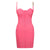 Summer Pink Color Women Sleeveless Sexy Bodycon Mini Dress Rayon Bandage Fashion Evening Party Celebrate Outfit Vestido