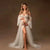 New pearl white Pregnant Photography Dresses Soft Mesh Beaded Elegant Maternity Dress Long Sleeve off shoulder Sexy Dress