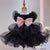 Black Princess Dress Bow Mesh Pet Dog Clothing Cake Dress Chihuahua Cute Puppy Summer Wedding Skirt for Small Dog Fashion Girl