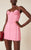 Summer Pink Color Women Sleeveless Sexy Bodycon Mini Dress Rayon Bandage Fashion Evening Party Celebrate Outfit Vestido