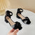 Children Sandals for Girls Rhinestones Toes Wrapped Chic Low Heels for Party Wedding Shows Simple