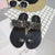 Women Sandals Flat Outside Slides Shining Crystal Ladies Slippers