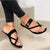 Women Slippers Clip Toe Flat Sandal Tied Casual Flip Flops