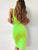 Summer Women Black Dresses Autumn Neon Green Sexy Bodycon Spaghetti Strap Midi Long Party Club Tank Dress For Women Female