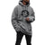 Polyester Loose Trendy Printed Solid Color Pullover Sweatshirt Men's